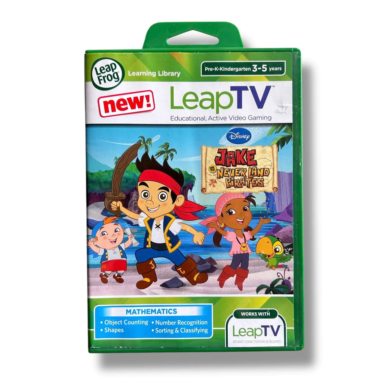 LeapFrog LeapTV Jake and the Neverland Pirates Preschool Math Video Game, 3-5Y