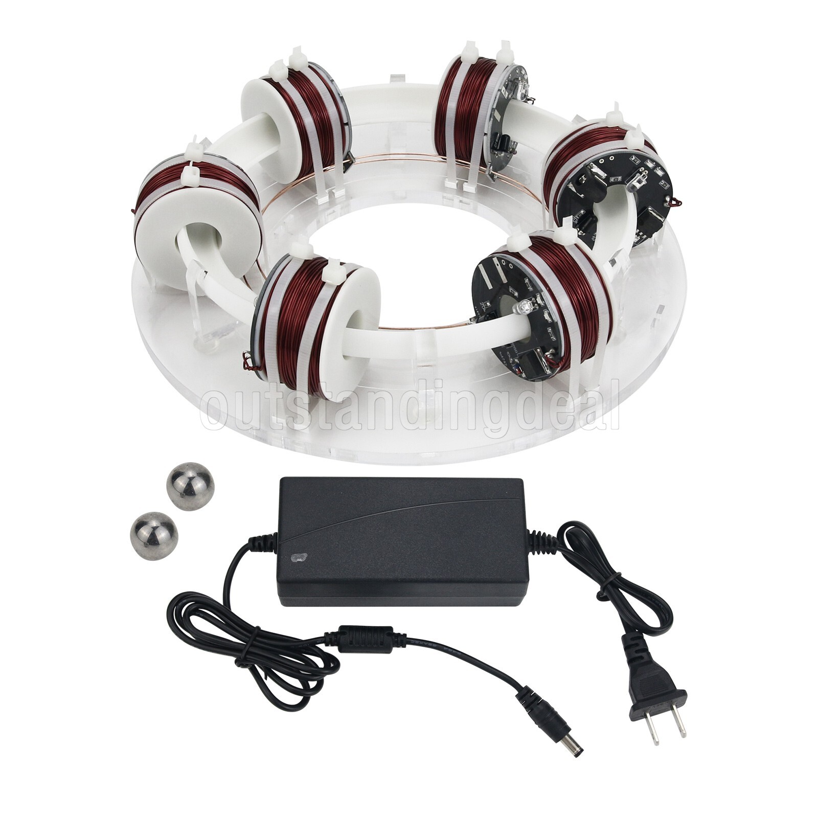 Ring Accelerator 6-Coil Version Unassembled Magnet Scientific Experiment Toy Kit