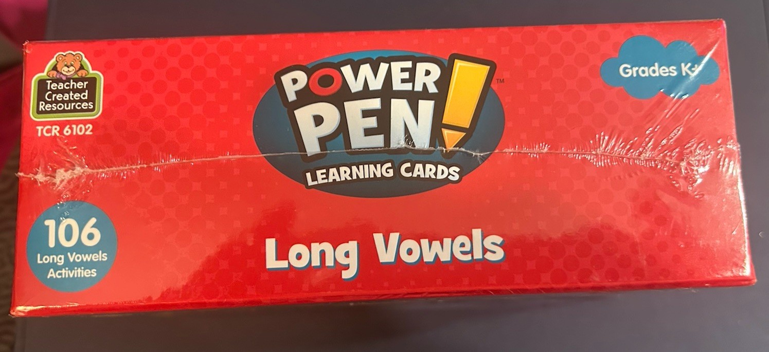 Teacher Created Resources Power Pen Learning Cards: Long Vowels – Brand New