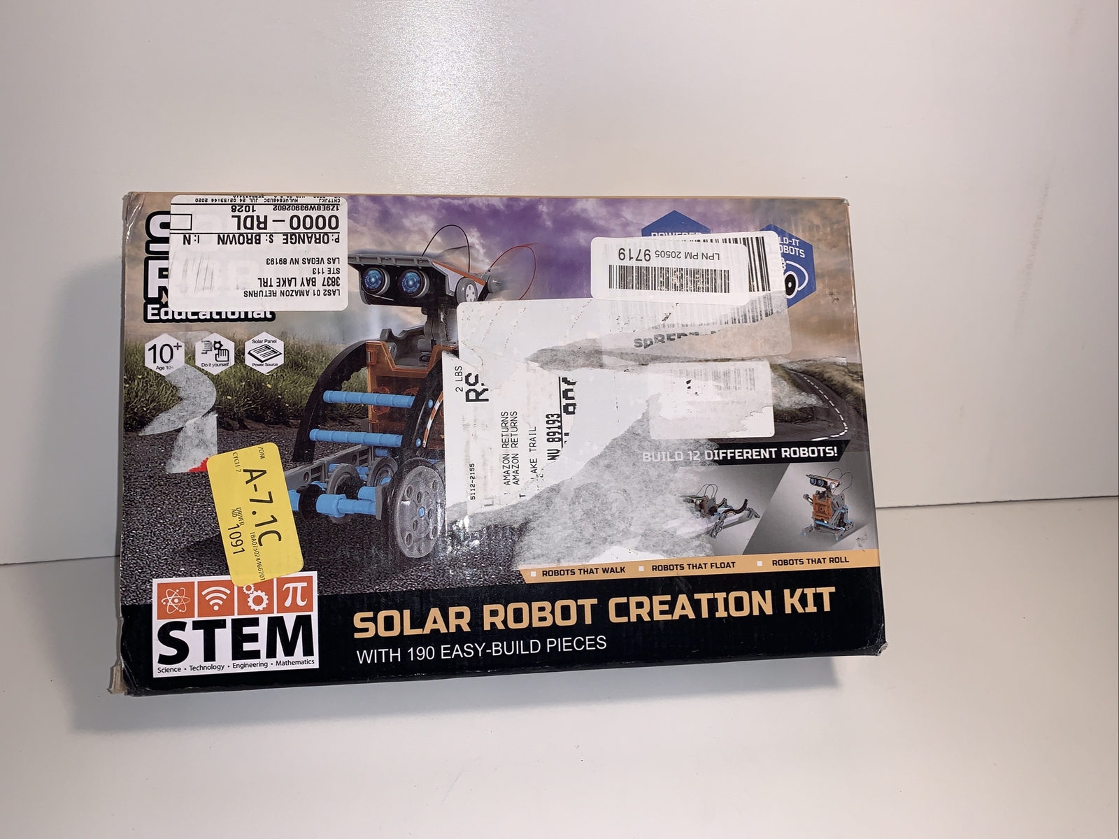 14-in-1 Educational STEM Science Toy, Solar Robot Kit for Kids, Age 10 and Up