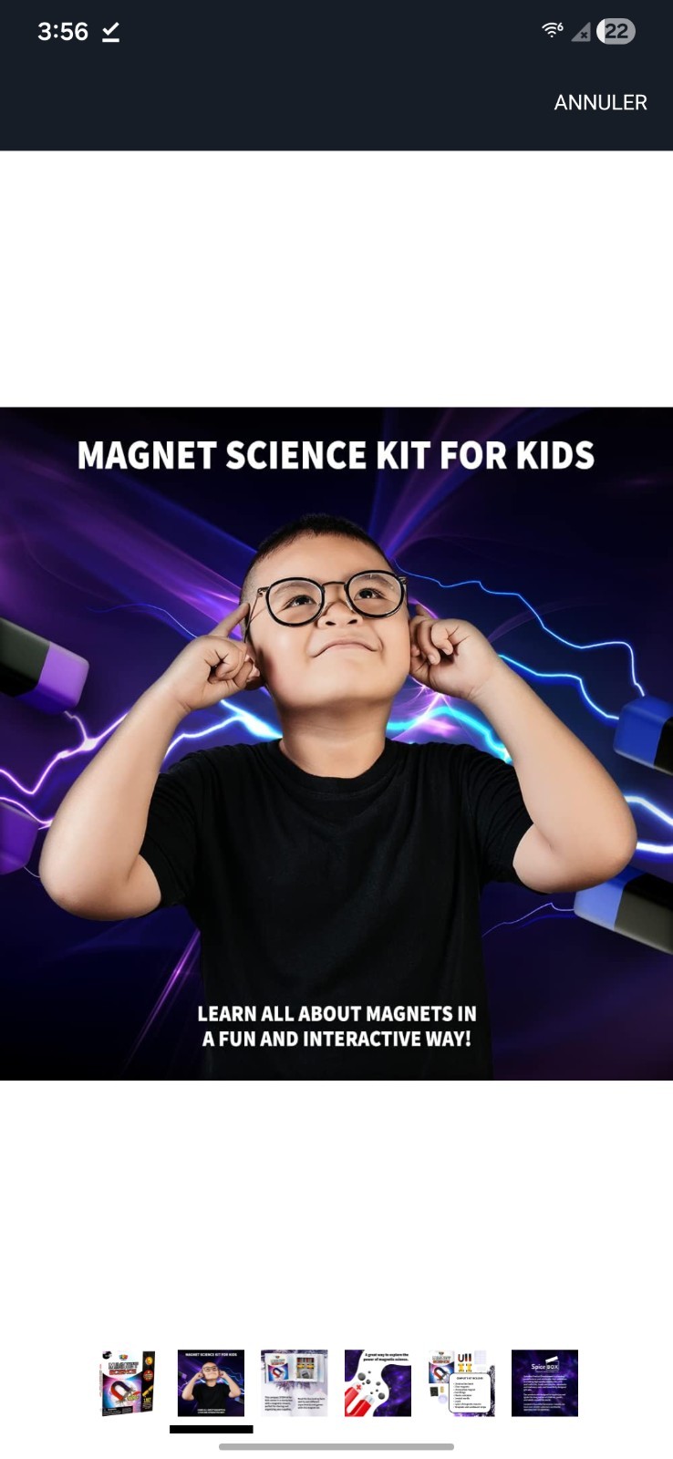 SpiceBox Magnet Science Kit Ages 8+ Bar Magnets, Horseshoe Magnet, Iron Filings