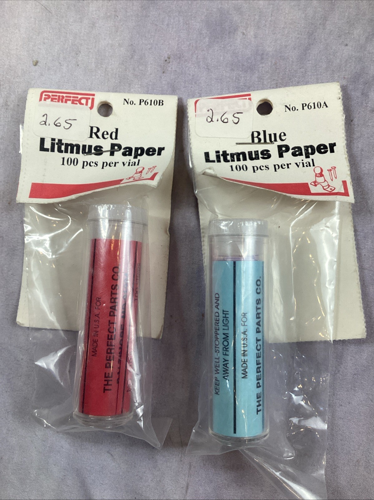 Lot Of 11 Blue & Red Perfect P610A Litmus Paper