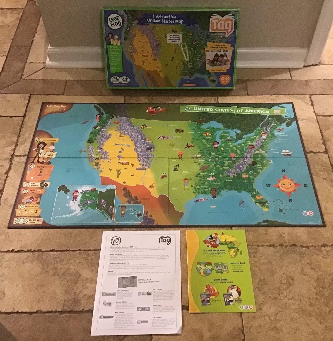 LeapFrog Tag – Interactive UNITED STATES MAP Learning System – Pen Not Included