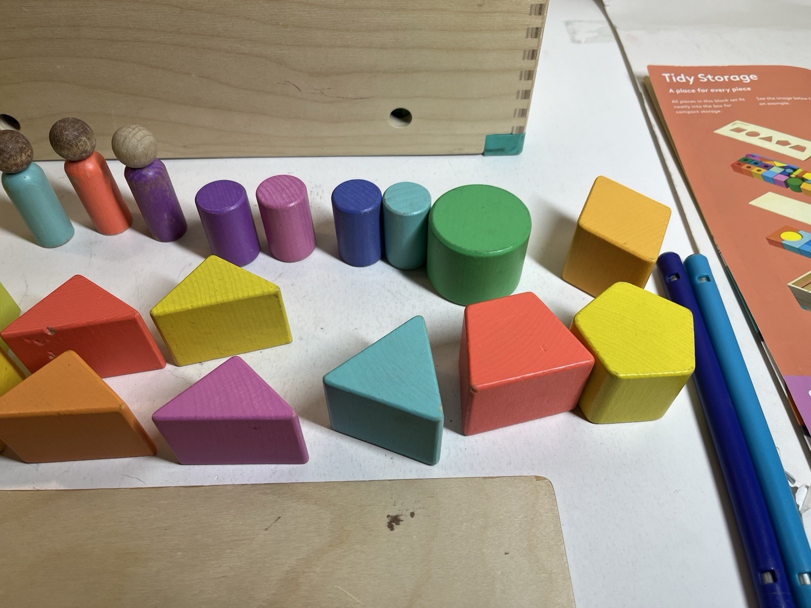 LOVEVERY The Block Shape Wooden Montessori Kids 59 Pieces Incomplete READ