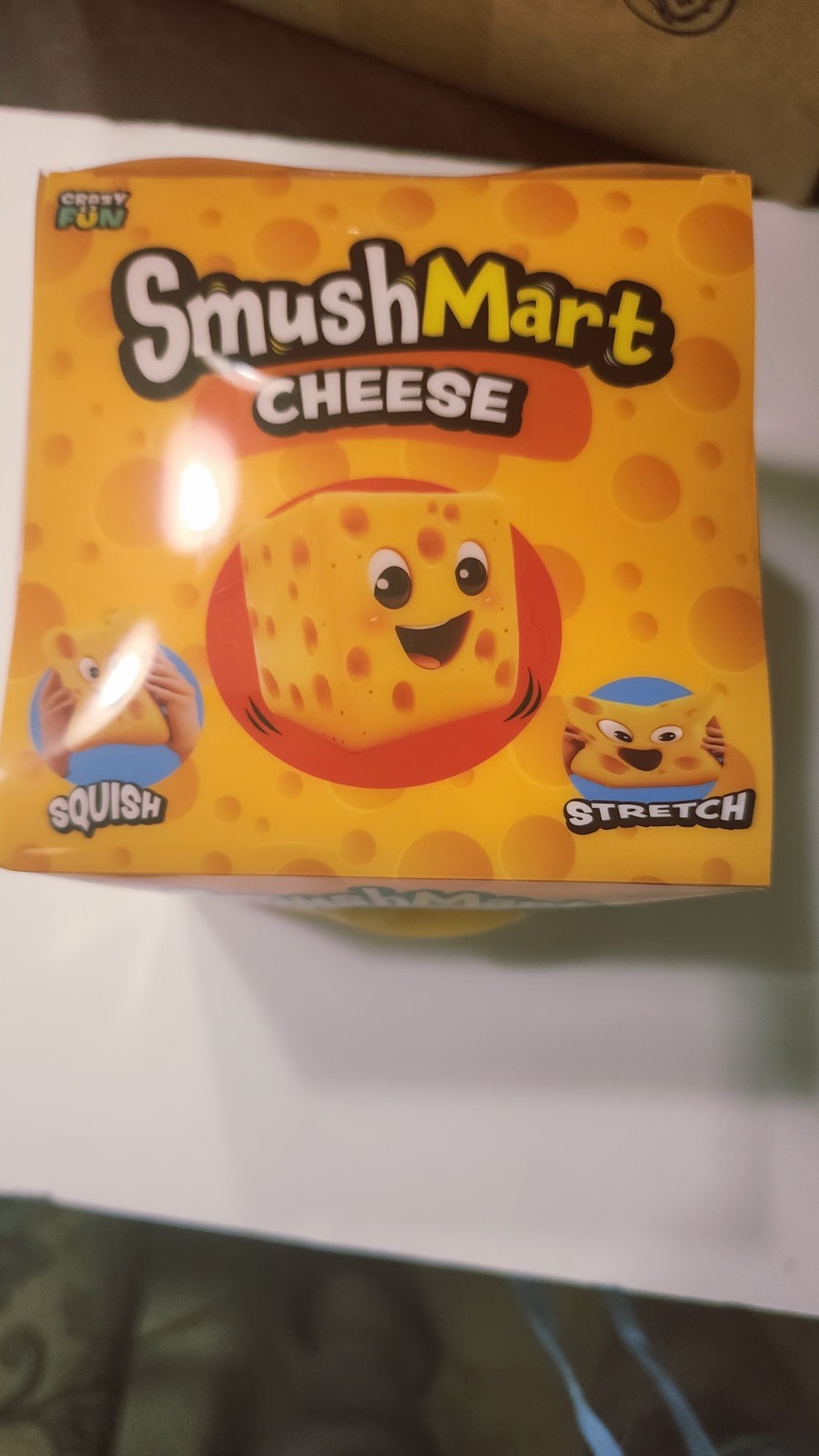 RMS Crazy Fun SmushMart Cheese Squishy Squeezy Stretch Sensory Toy TIK TOK VIRAL