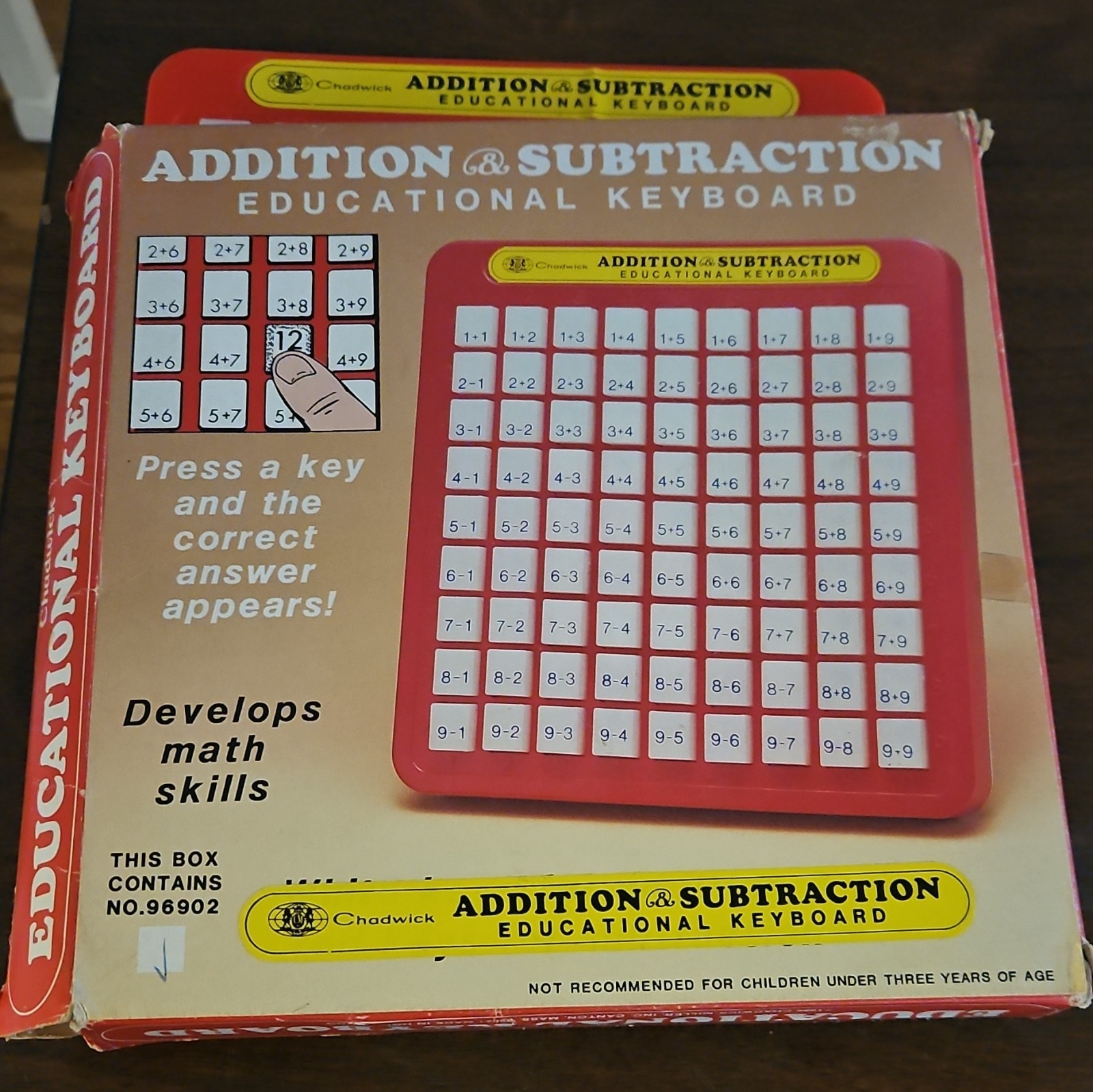 1960s Chadwick Educational Keyboard Addition & Subtraction Mathematics Toy