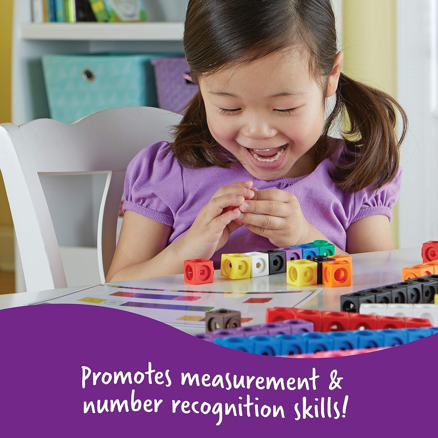 115-Piece MathLink Cubes Activity Set for Engaging Early Math Skills Development