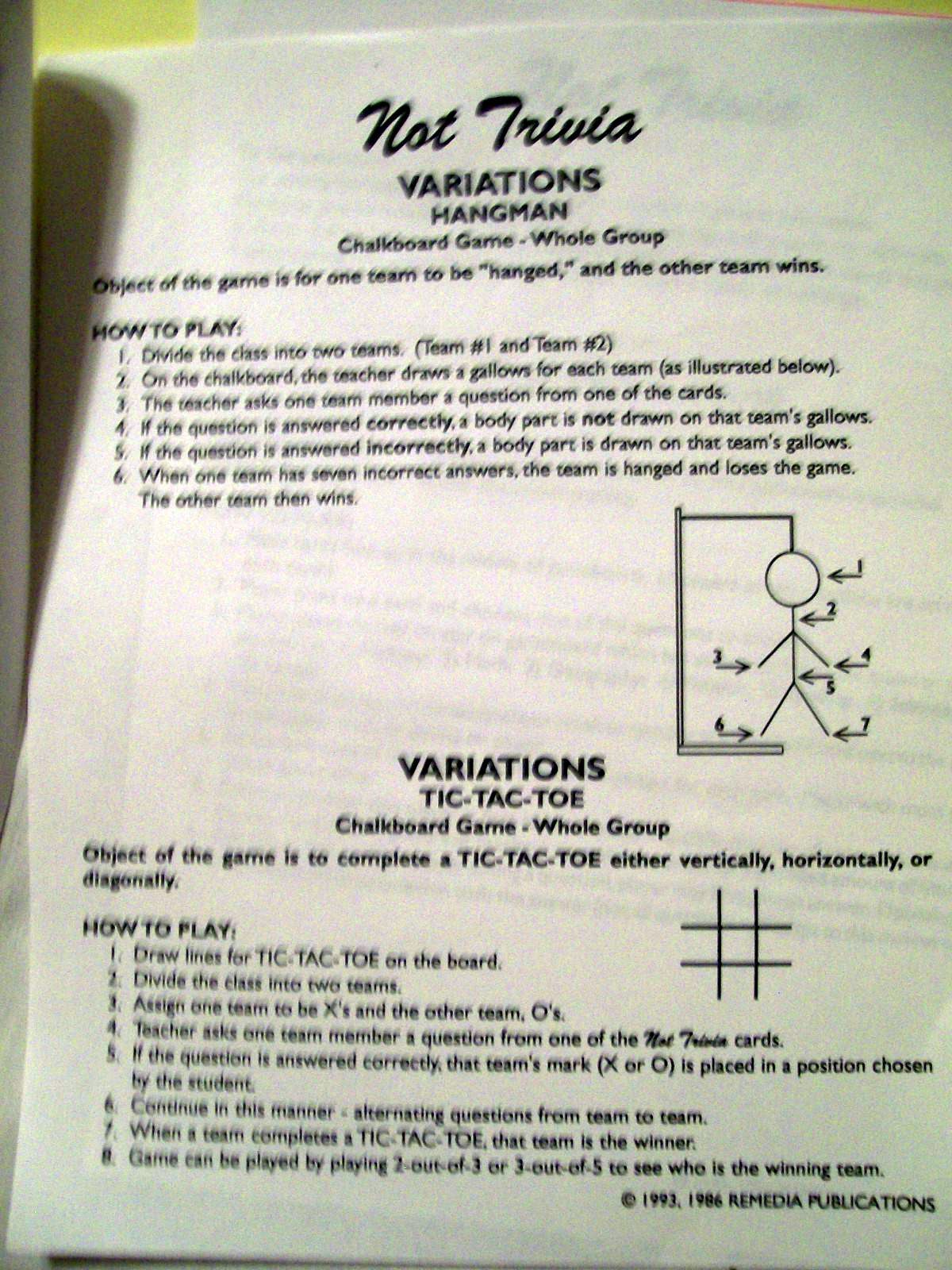 Remedia Educational Publications NOT TRIVIA 3 #560C