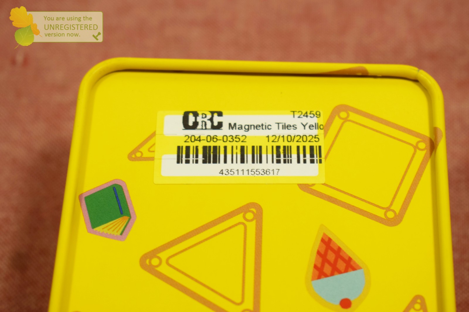 Gigglescape Magnetic Tiles Yellow Tin 204060352