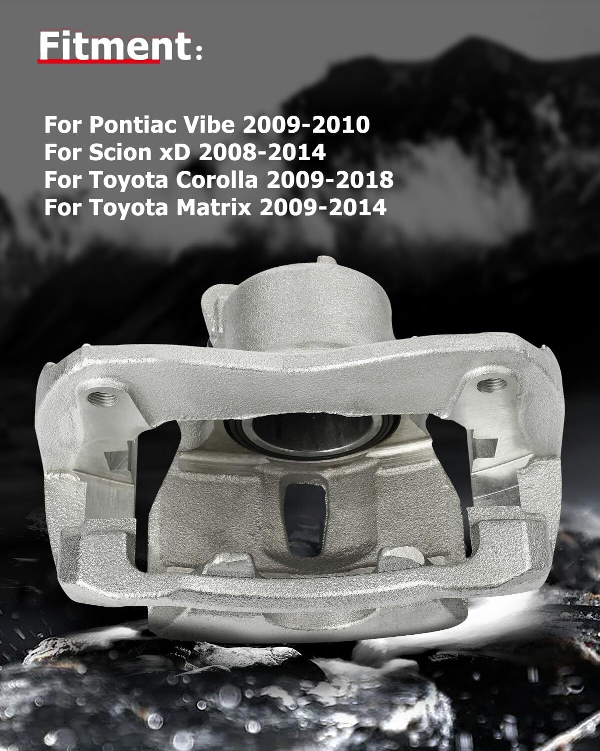 cciyu Front Left & Right Brake Calipers With Bracket 19B3434 19B3435 For Pontiac