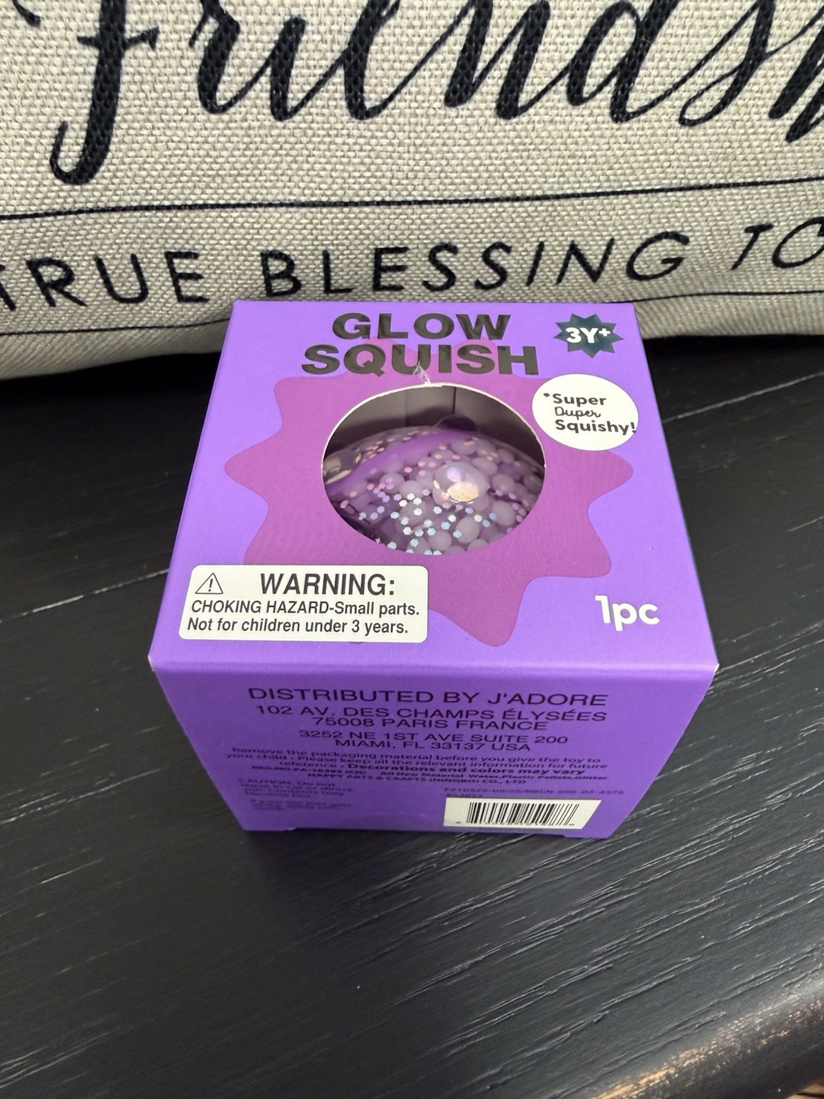 NEW Super Duper Squishy Glow in the Dark Squeezy by J’Adore Purple Glow Squish