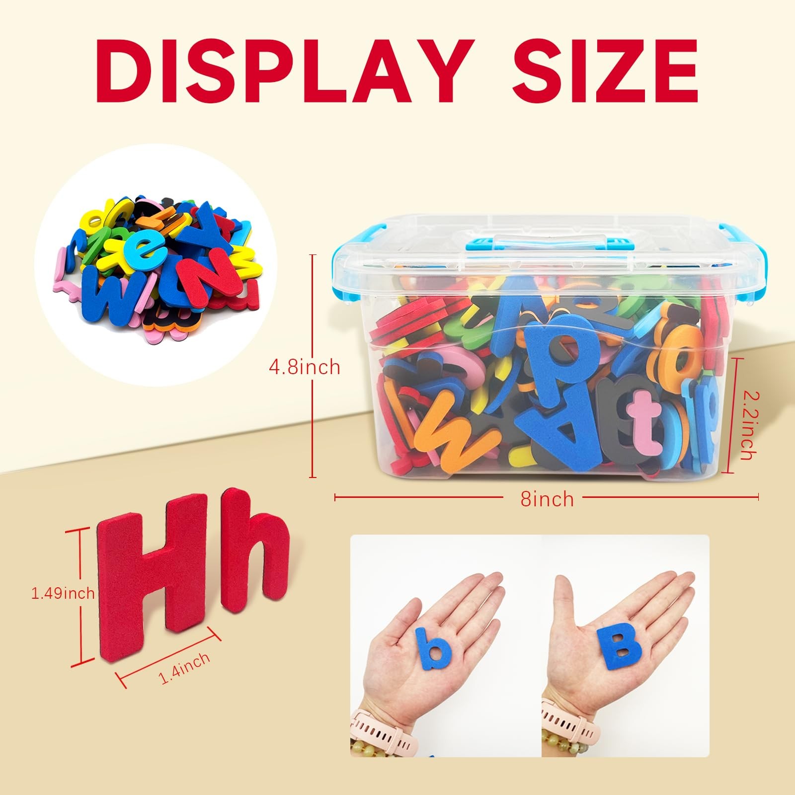 Classroom Magnetic Alphabet Letters ABC Magnets for Toddlers Large, Colorful