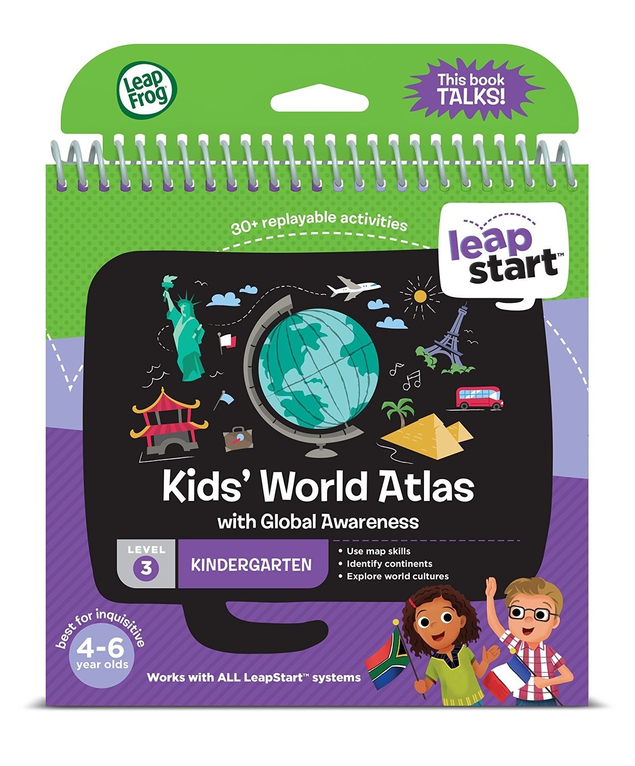 LeapFrog LeapStart Kindergarten Activity Book: Kids’ World Atlas and Global