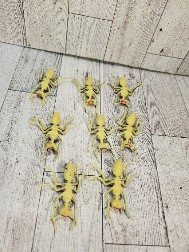 Vtg Lot Of 15 Rubber Plastic Creepy Bugs Insects Ants Flies Spider Toys