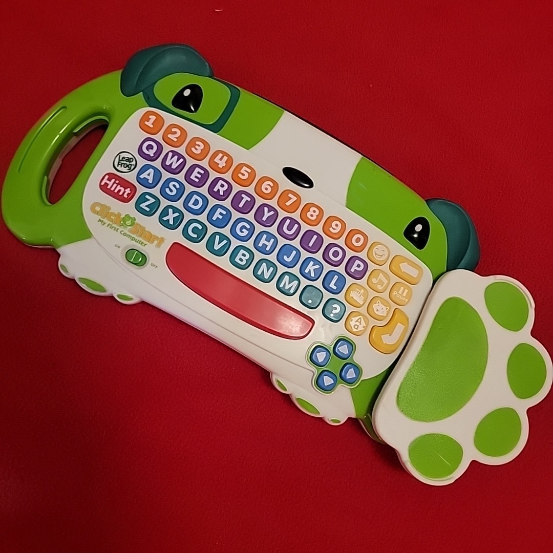 LEAPFROG CLICKSTART My First Computer w Controller Mouse Tested Working keyboard
