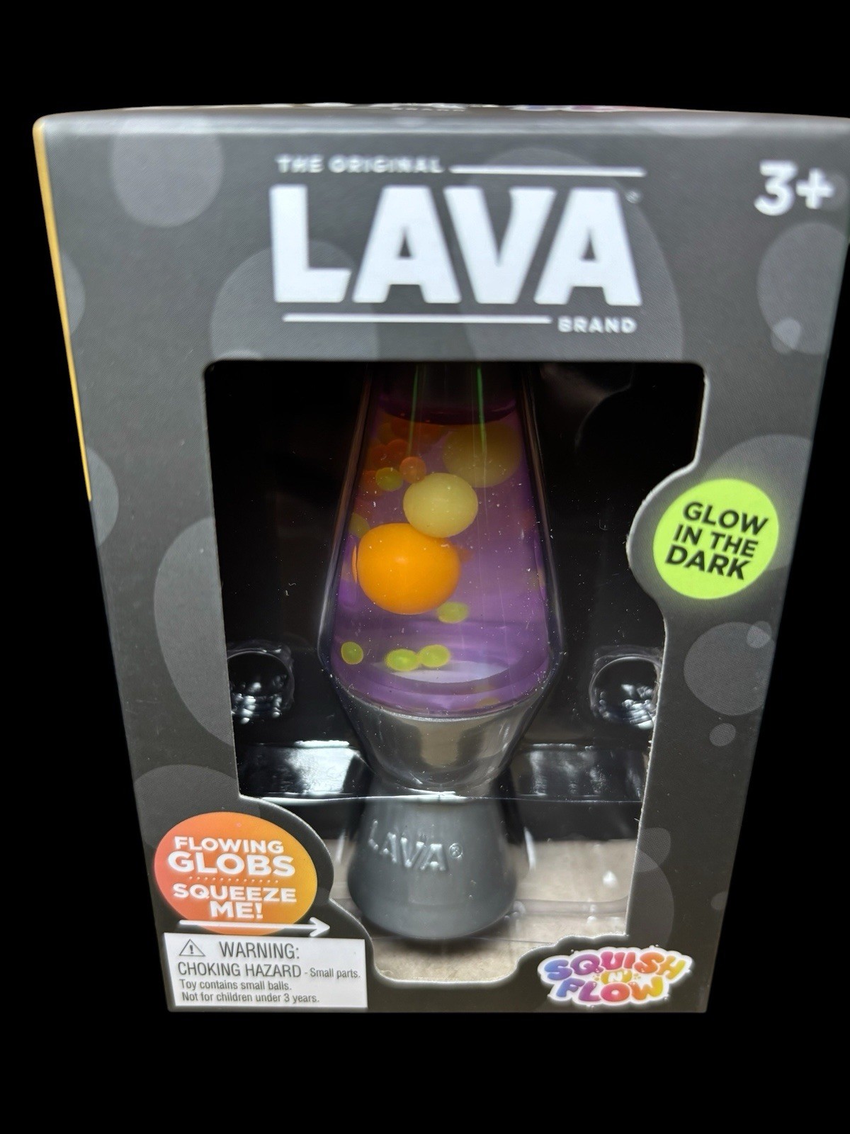 2x Lot Schylling Lava Squish N Flow Squishy Glow In The Dark Lamp