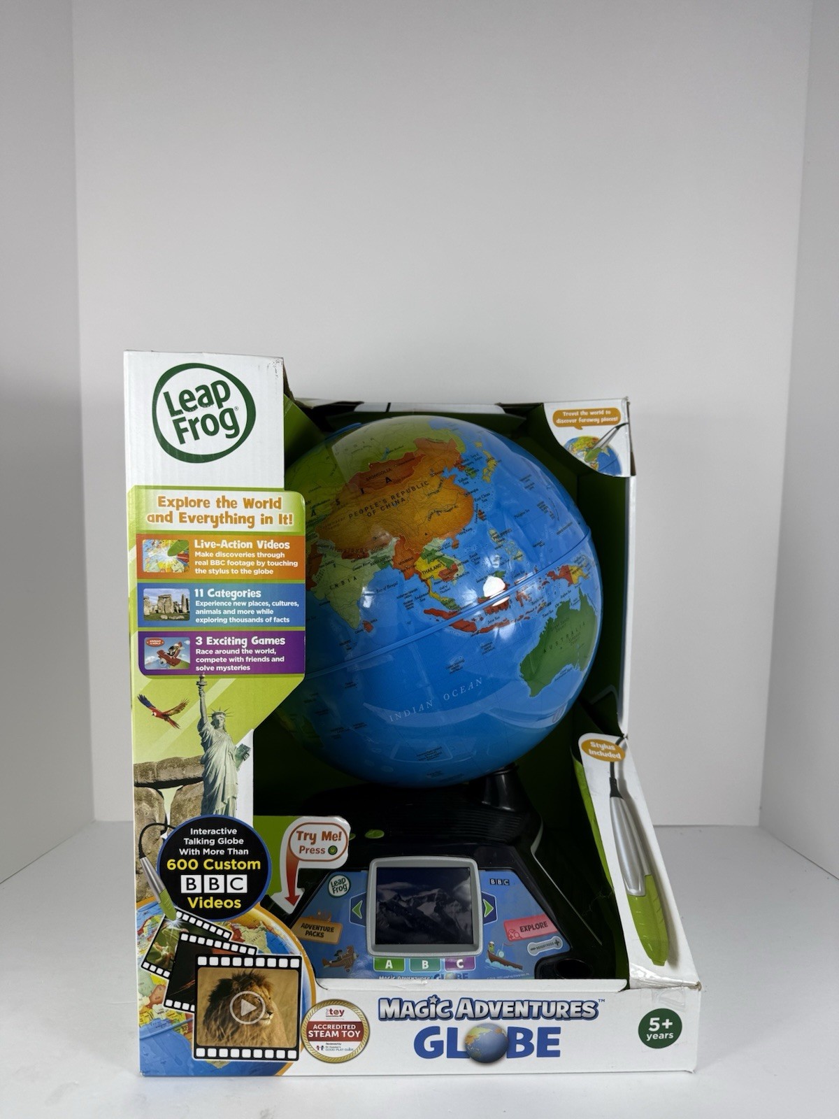 Vintage Leap Frog Magic Adventures Globe Stylus Included LeapFrog STEAM Toy NEW