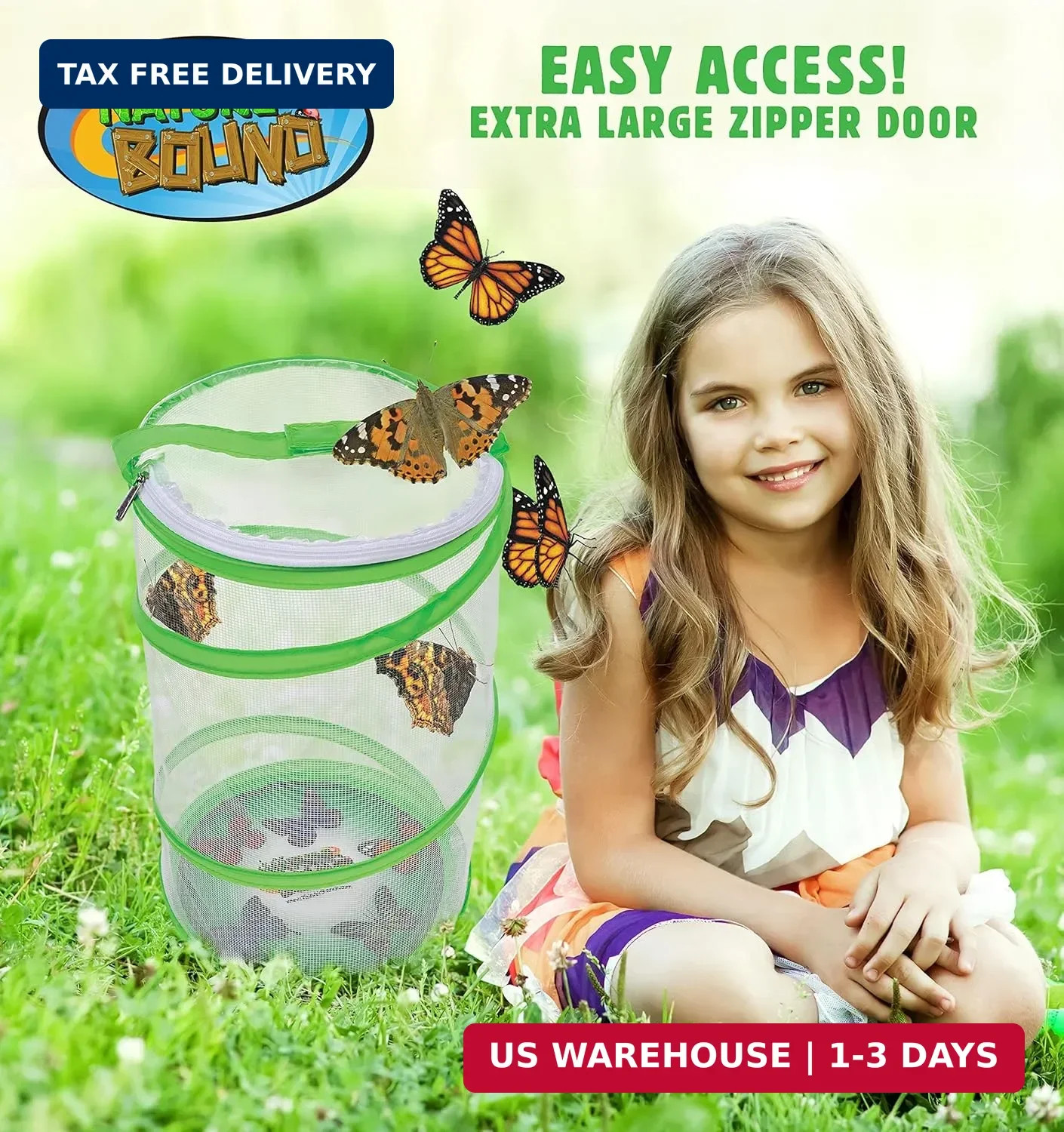 Nature Bound Butterfly Growing Kit – Live Caterpillar to Butterfly Project for K