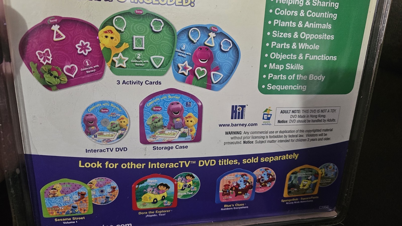 Fisher-Price InteracTV Celebrate with Barney C3953 Rare DVD Learning Game Sealed
