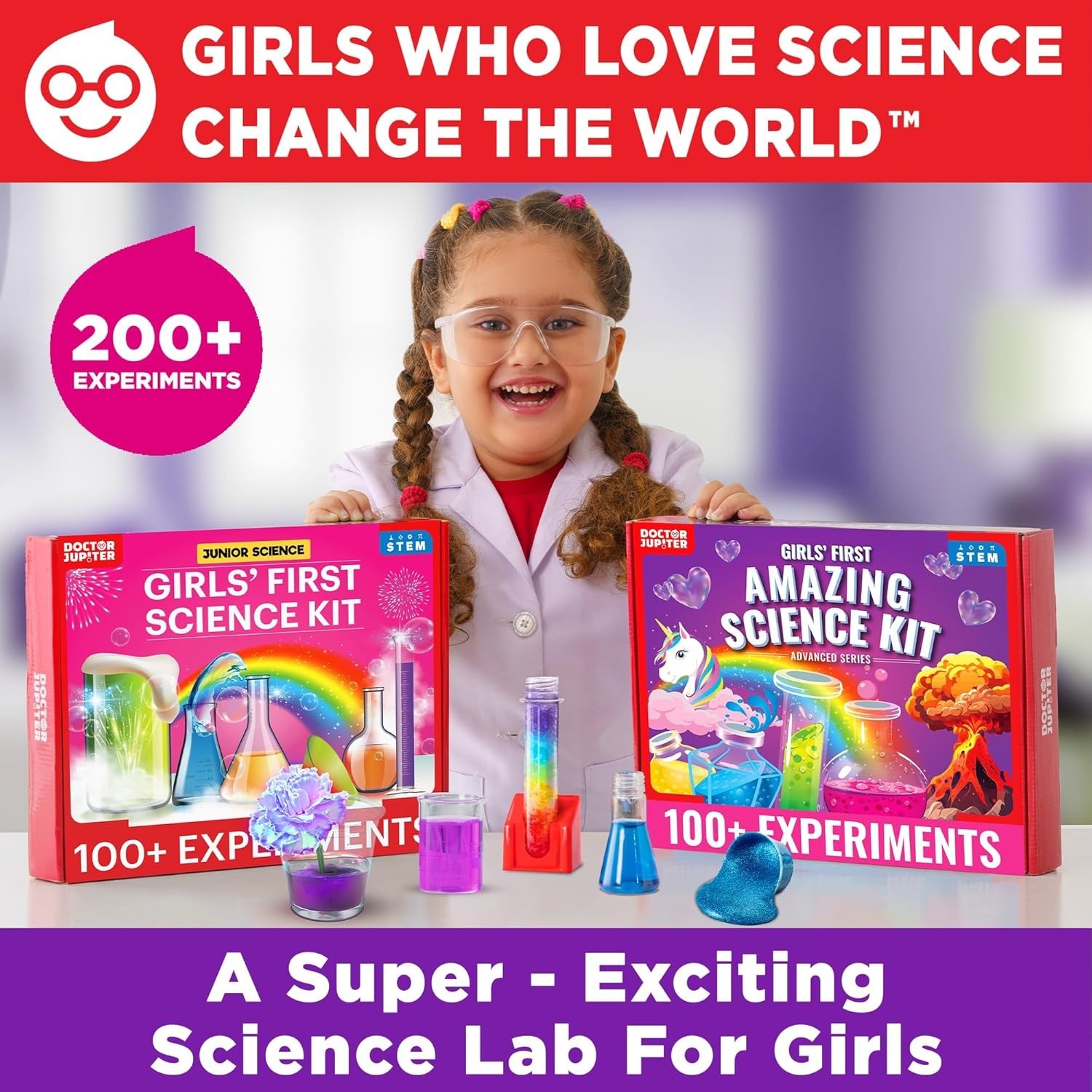 Fun STEM Learning Kit for Girls 4-8: 100+ Experiments