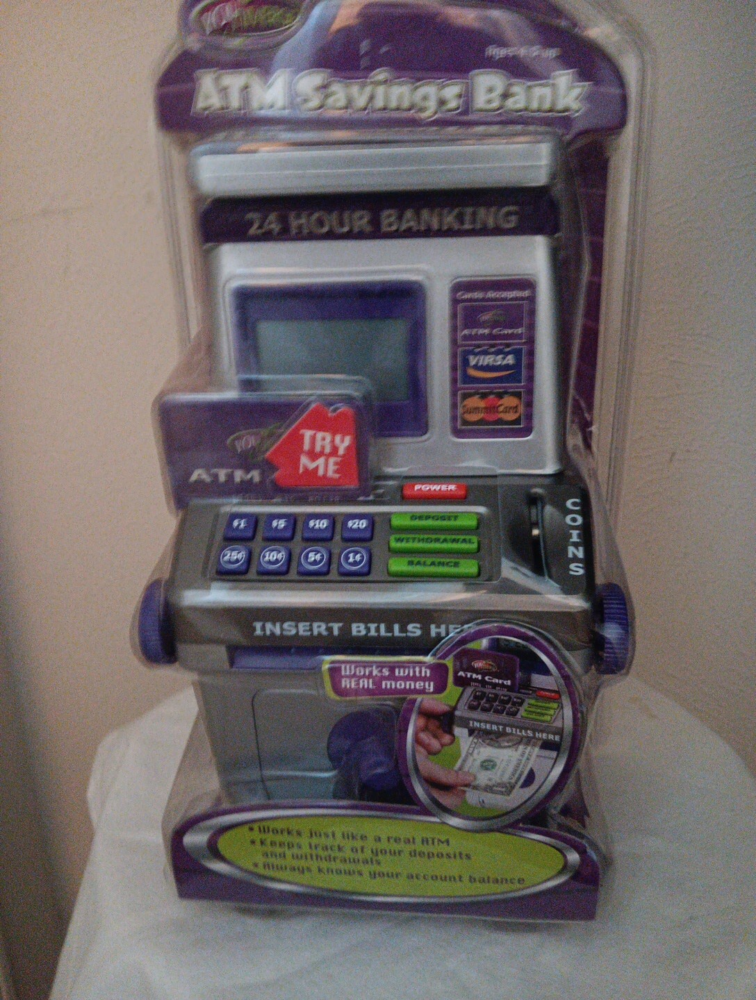 Vintage NEW IN BOX YOUNIVERSE Money ATM Machine SAVINGS BANK SUMMIT TOYS 2004.