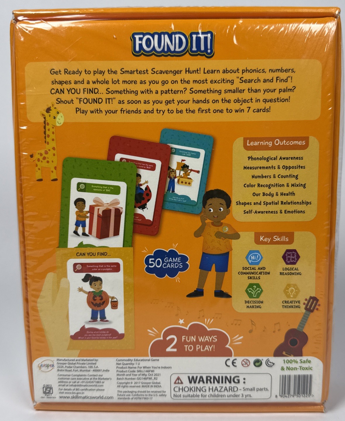 New Skillmatics Found It, Card Game, Indoor Scavenger Hunt for Kids 4-7 Yrs
