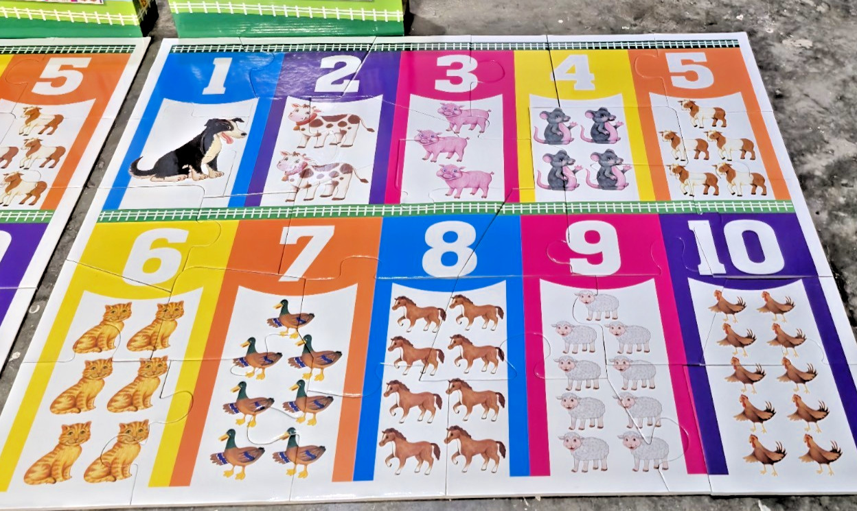 Count The Farm Animals Floor Puzzle 30 Pc – 2ft – Toddler Learning Ages 3+
