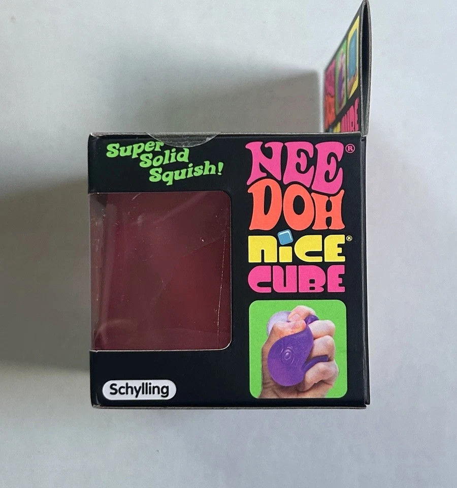 NeeDoh Nice Cube Super Solid Squish Squeeze Toy pink