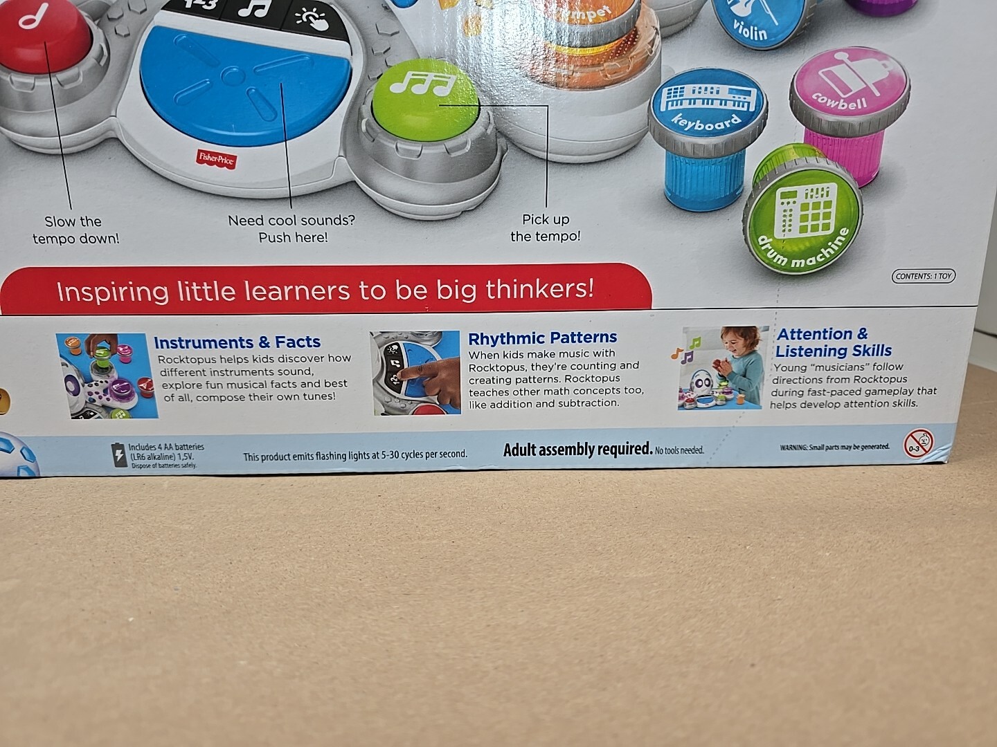 Fisher-Price Think & Learn Rocktopus Music Toy – Preschool Ages 3-6 NEW 3 Modes