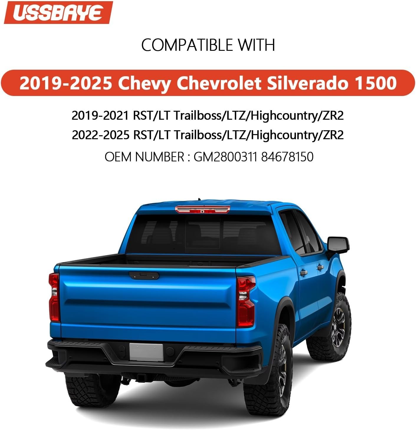 LED Tail Light Compatible with 2019 Right Passenger Side 19-25 Silverado LED