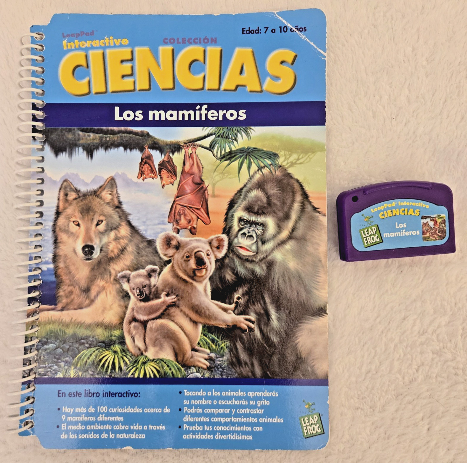 LeapFrog LeapPad Espanol Spanish Interactive Ciencias Los Mamiferos /Cartridge