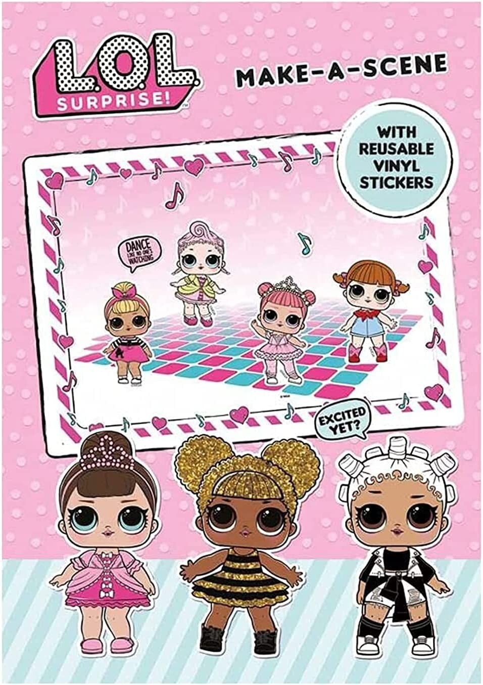 LOL Surprise Dolls Make A Scene Activity Package With Reusable Colorful