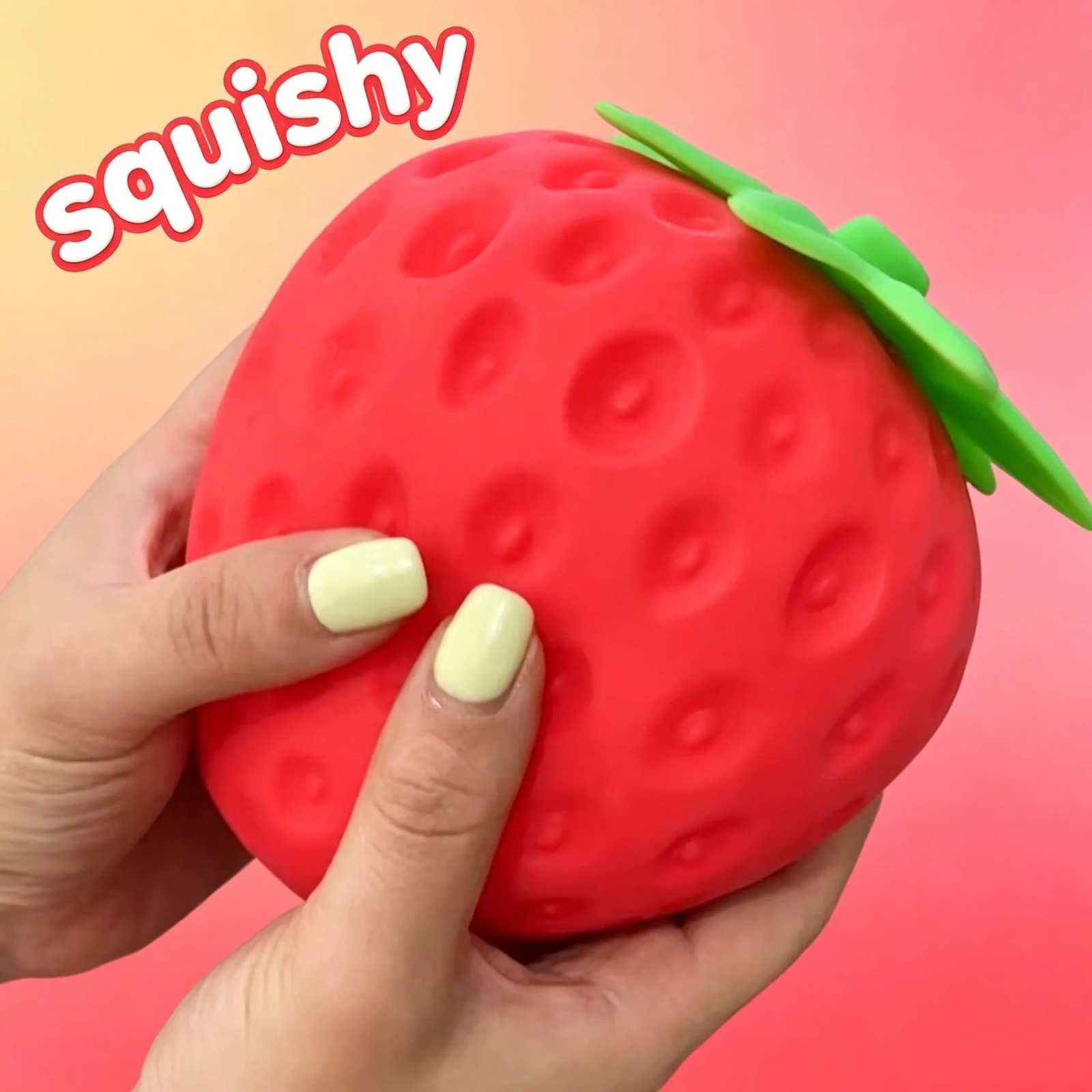 Sunny Days Jumbo Squeezy Strawberry Squishy Toy Stress Relief Sensory Fun