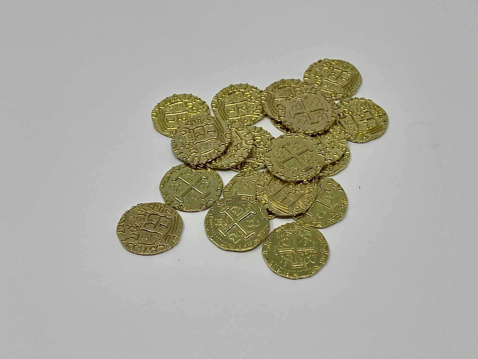 Gold Coins Pirate Treasure Shipwreck Gold Metal Challenge Coins – 20 Coins