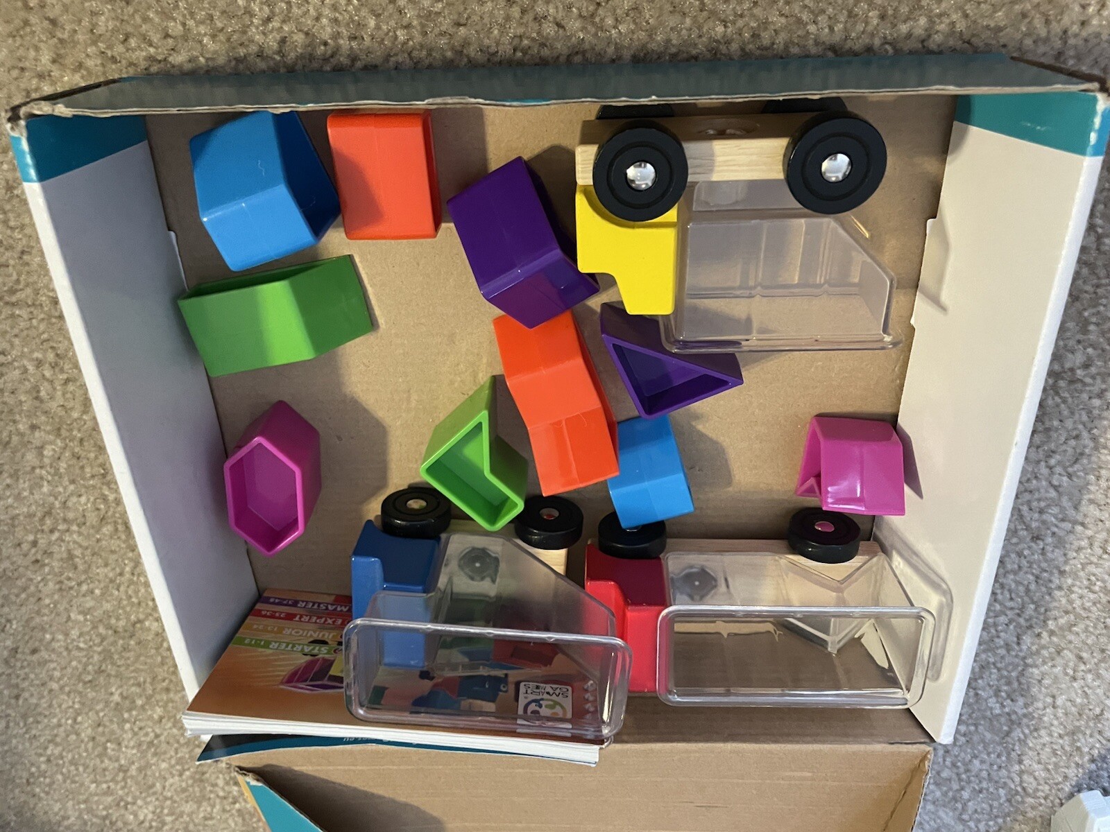 SmartGames Trucky 3 Wooden Skill-Building Puzzle Game Moving Trucks for Ages 3+