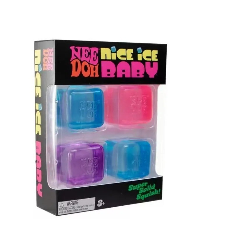 Needoh Nice Ice Baby 4 Pack Mini Cubes Squishy Stress Fidget Toy
