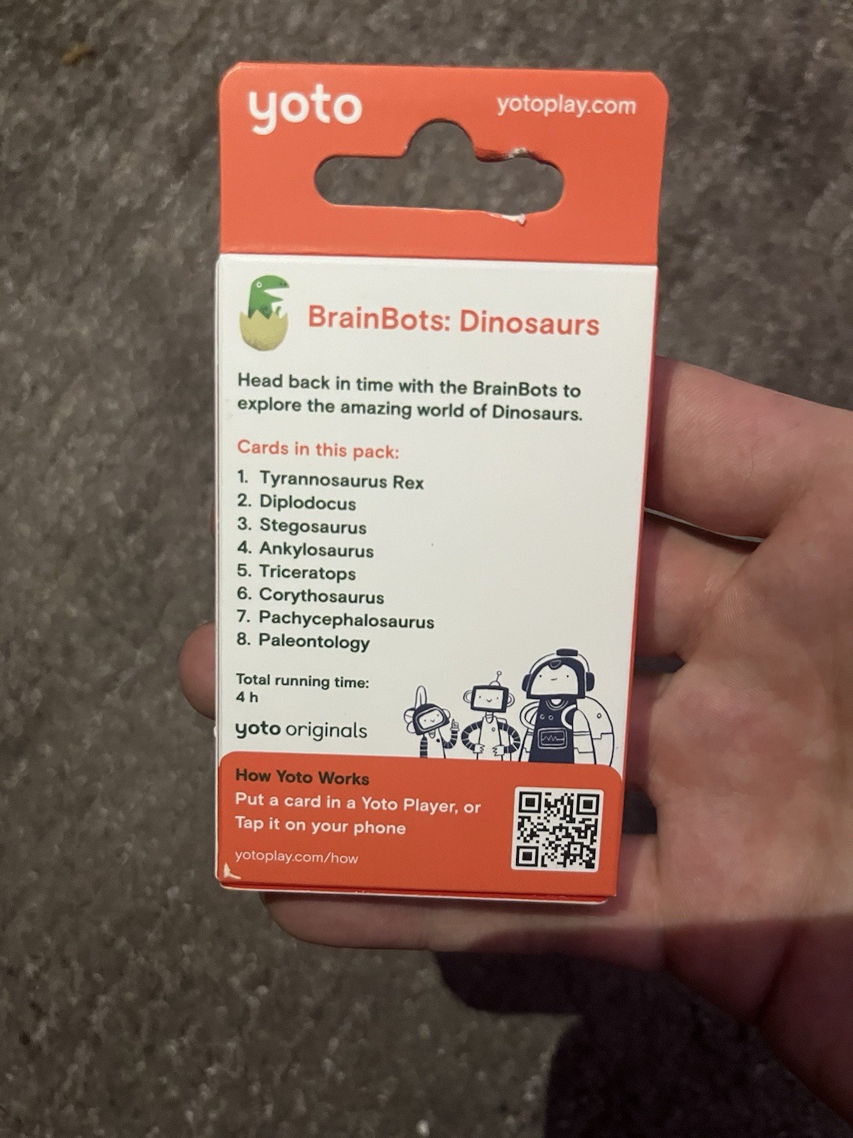 New Yoto BrainBots: Dinosaurs Audio Card Collection 8 Card Pack 4 Hours NEW