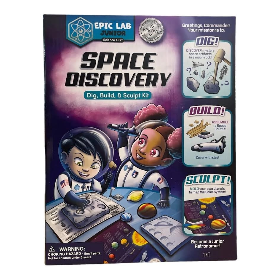 Epic Lab Junior Kids’ Space Discovery STEM Science Kit – Dig, Build & Sculpt, 6+