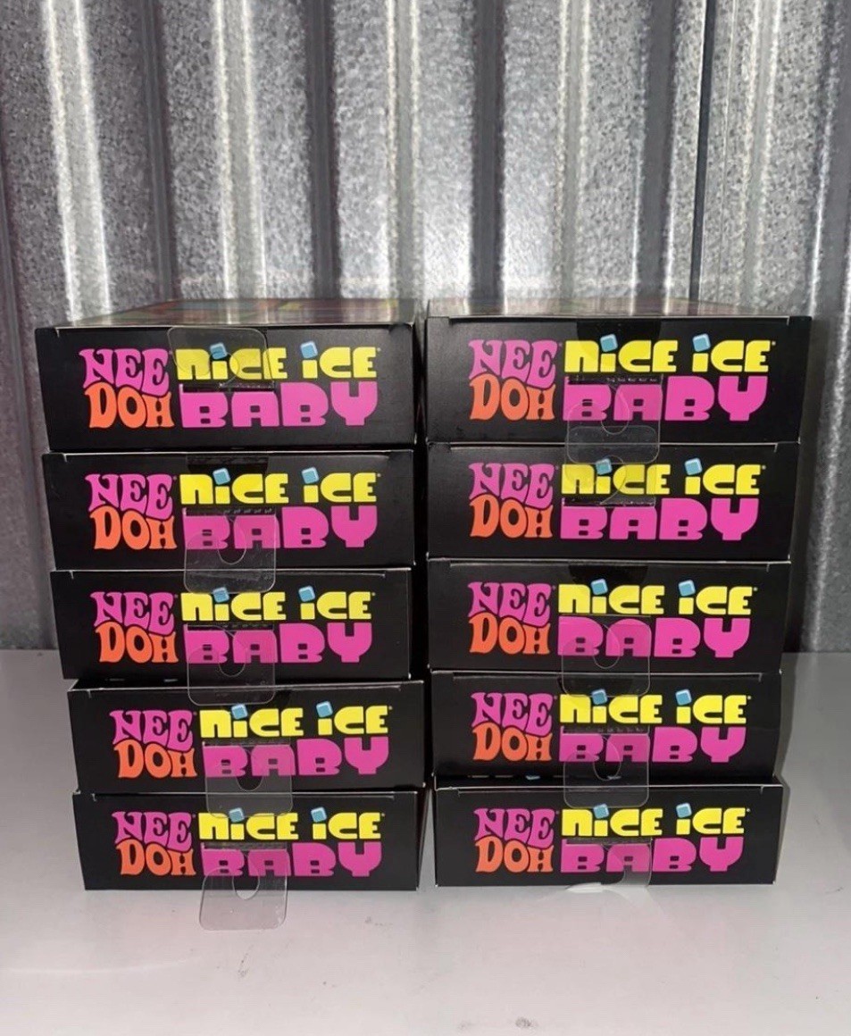Nee Doh Nice Ice Baby Doh Squeeze Toy 4-Pack Set, Blue Pink Purple LOT OF 10
