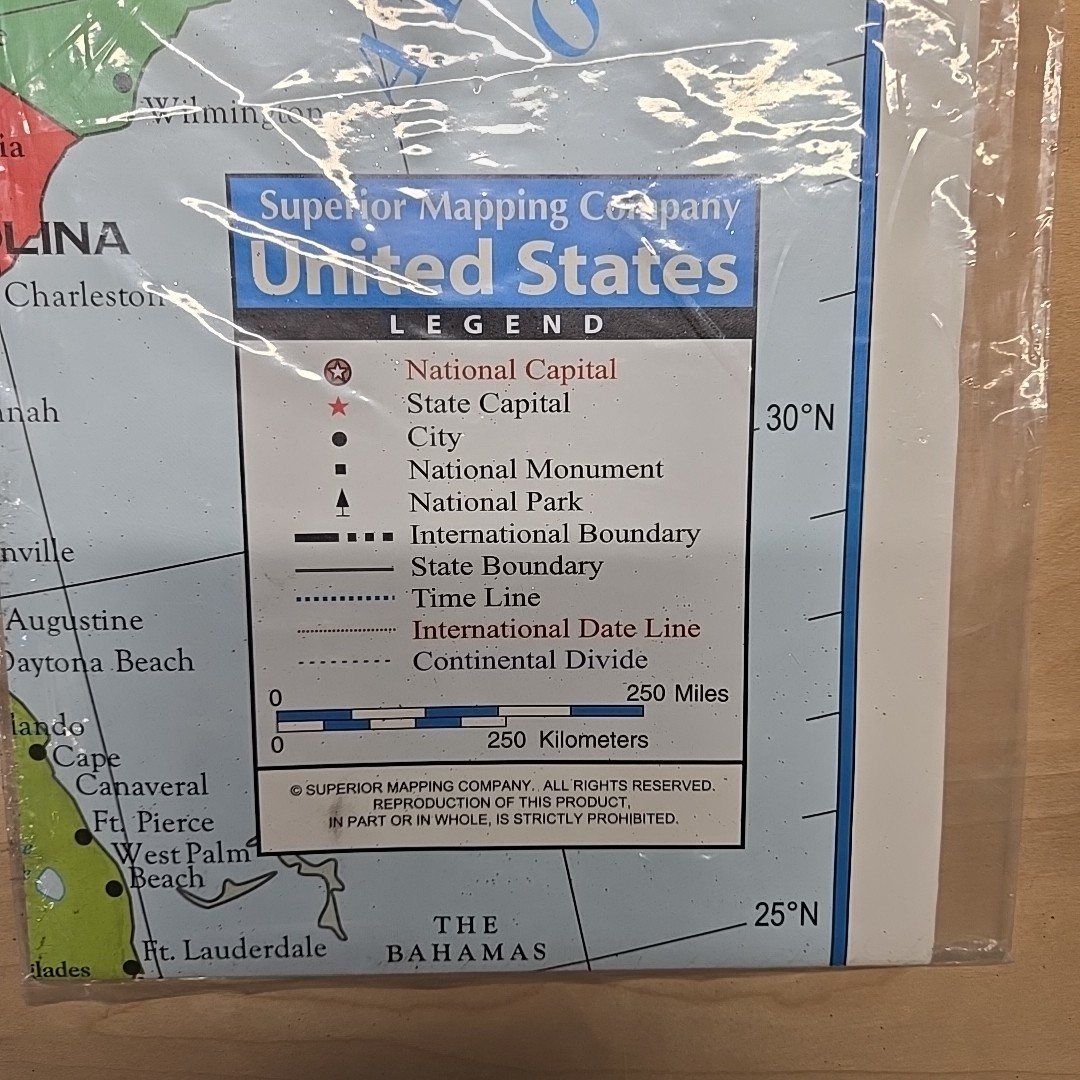 Teaching Tree United States Wall Maps 40×28 NEW/SEALED Home School Supplies