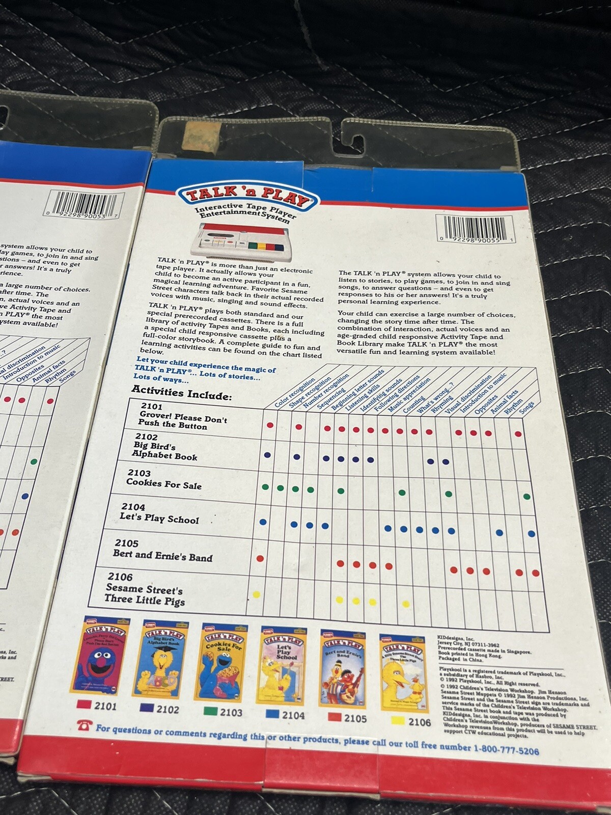 4 Vintage Playskool Talk ‘n Play Sesame Street Brand New Cassette Tapes In Box