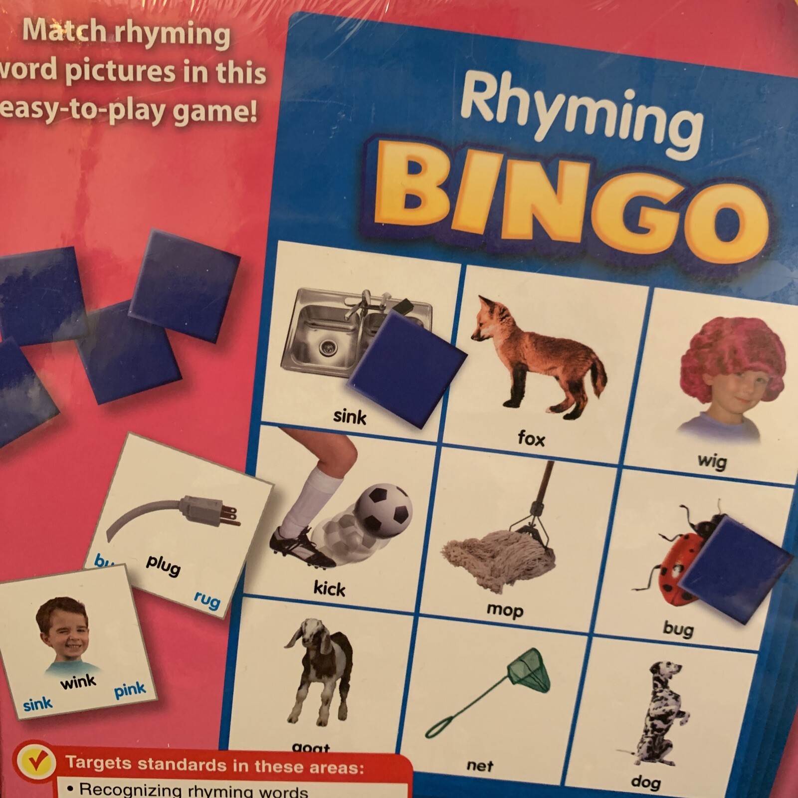 Lakeshore Rhyming Bingo Game, Rhyming Words, Ages 4 and Up, JJ313