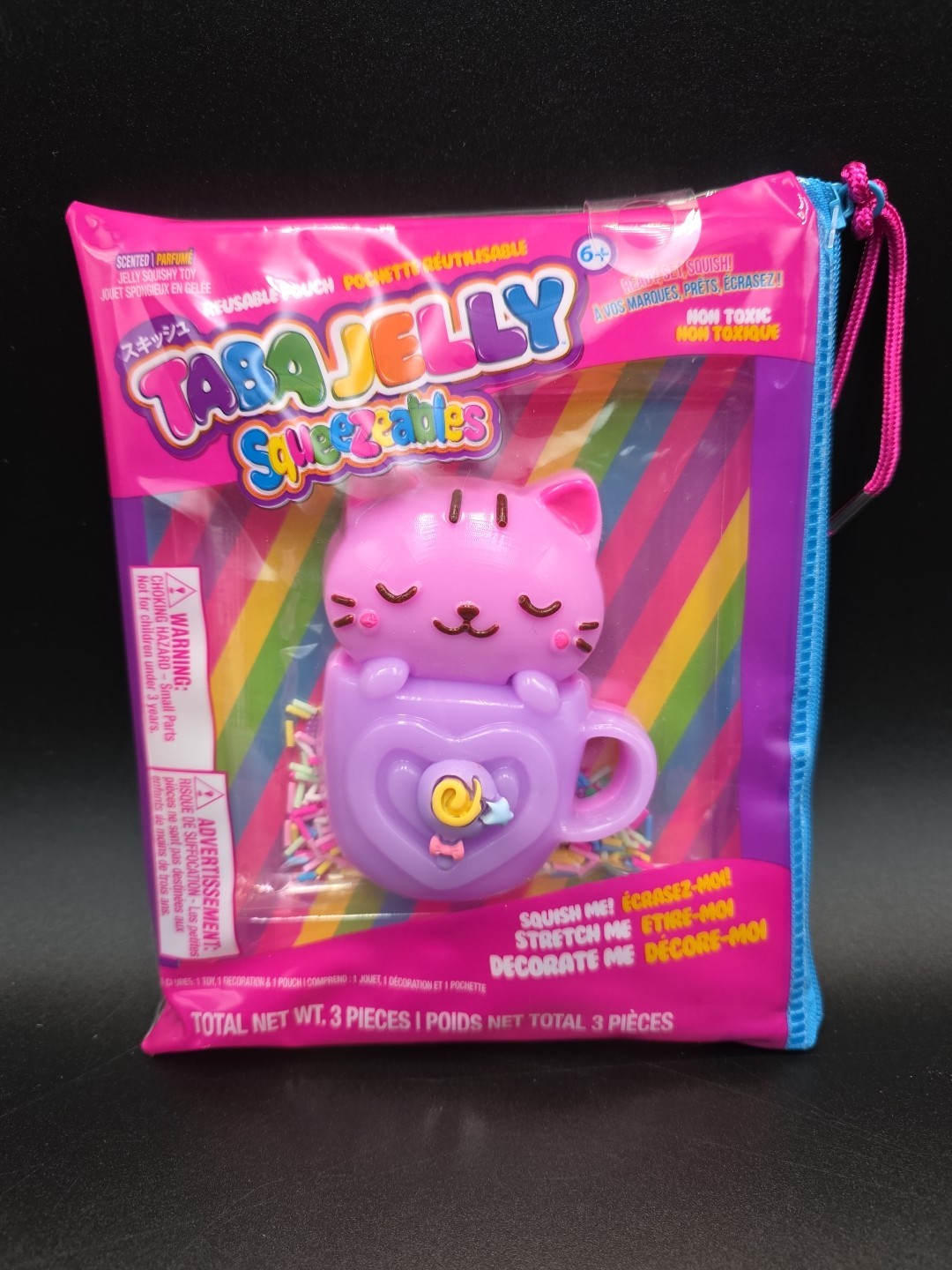 Taba Jelly Squeezeables Pink Cat Mug Squishy, Kaylee Kitty Squishi Squeeze Toy