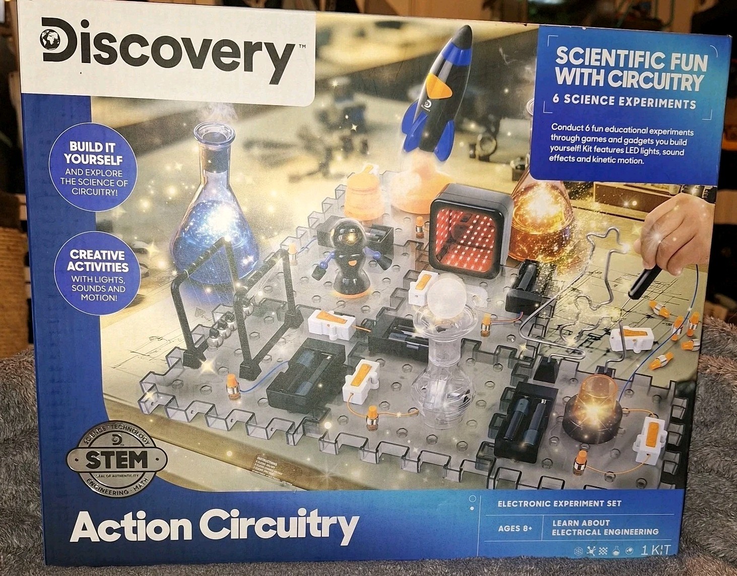 Discovery 6 Action Circuitry Electronic Experiment STEM Set Ages 8+ NIB 2024