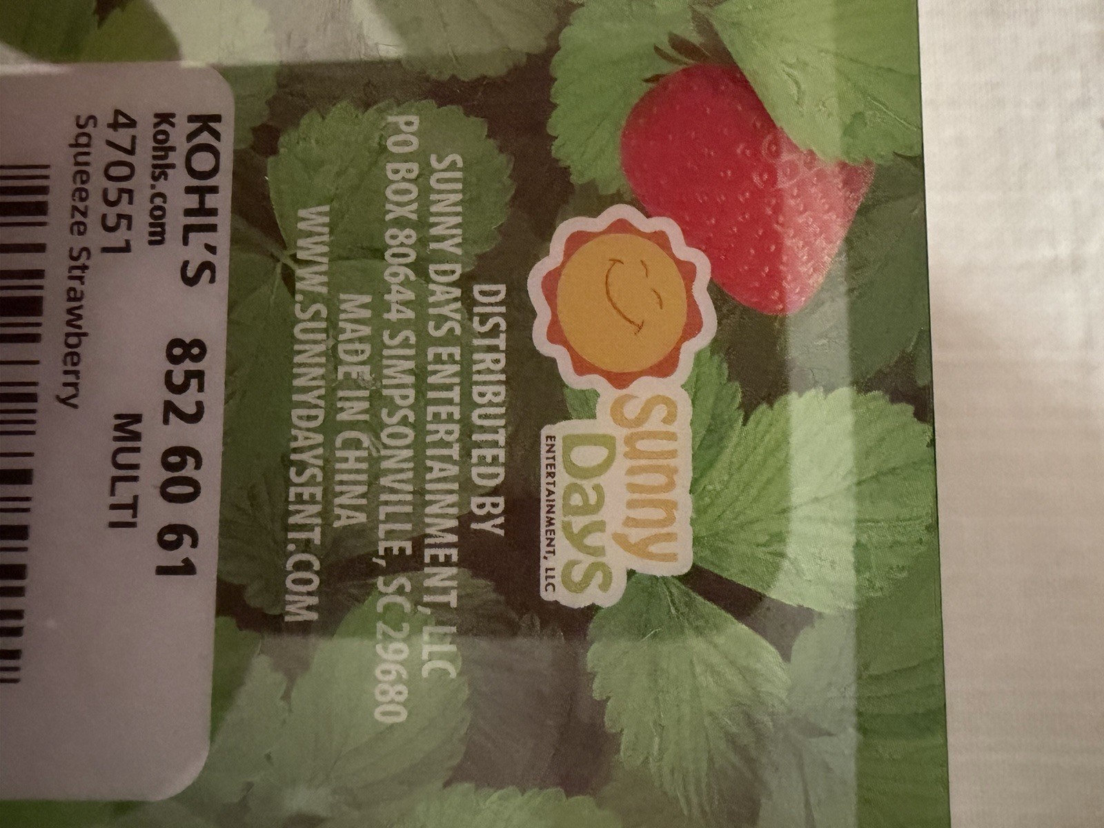 Sunny Days Jumbo Squeezy Strawberry Squishy Toy Stress Relief Sensory Fun