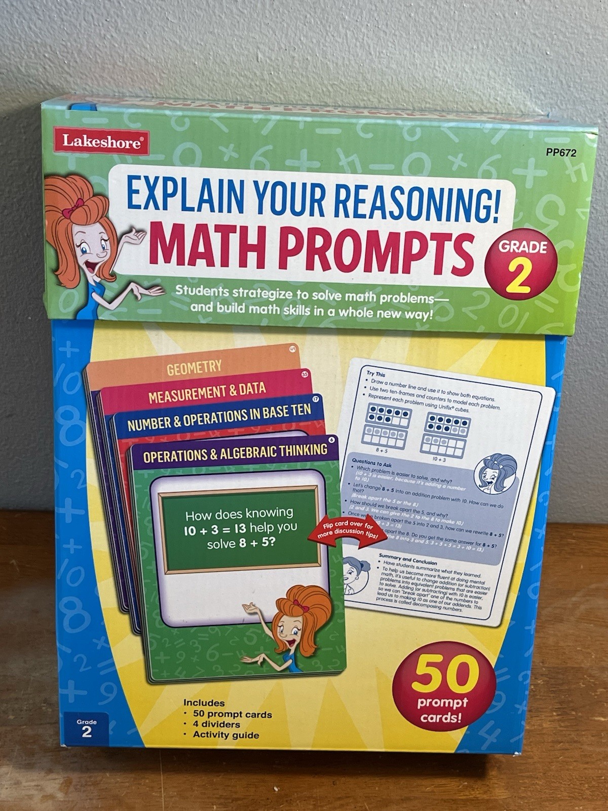 Lakeshore Learning Explain Your Reasoning Math Prompt Card Packs GRADE 2