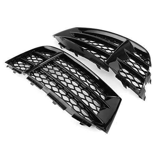 Rs5 Grill,Front Bumper Lower Fog Light Grill Grille Covers Glossy Black