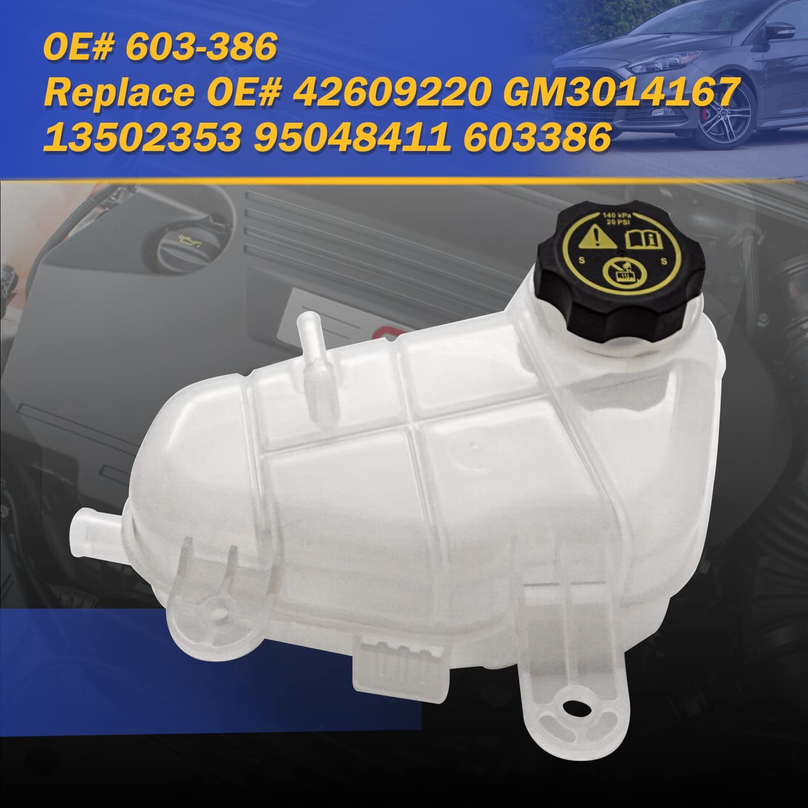 X4XZ Front Engine Coolant Reservoir Radiator Expansion Tank for Chevrolet…