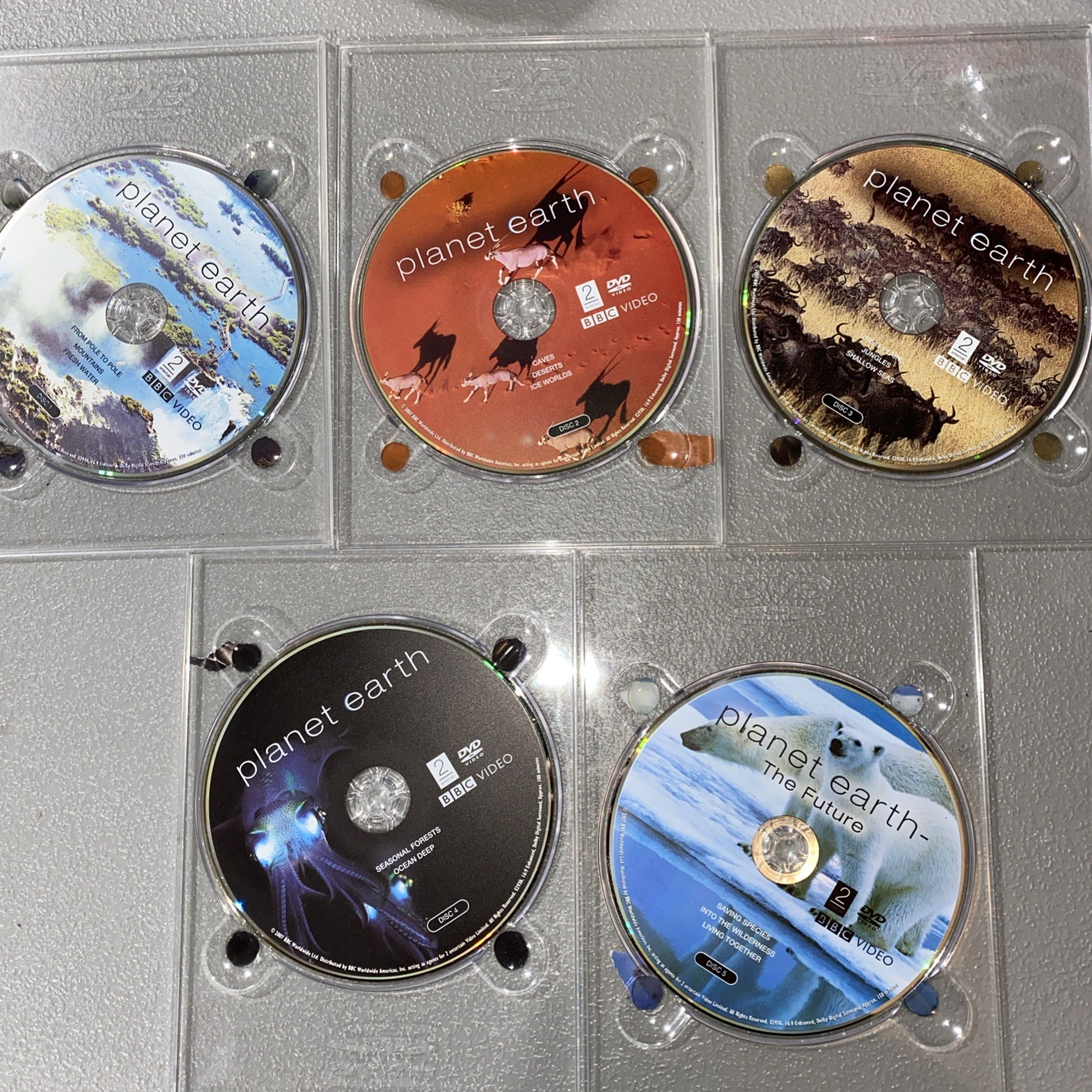 Planet Earth 5 Disc Lot BBC Videos Preowned Excellent Condition