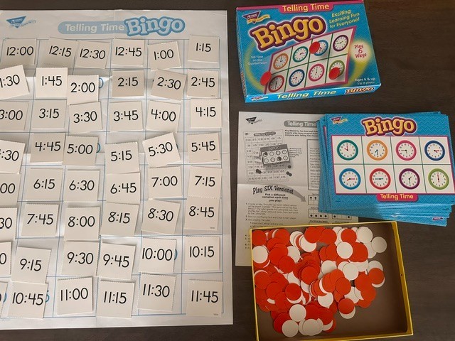 Telling Time Bingo game-Trend Enterprises Ages 6+ 3-36 players